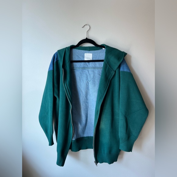 Sandro Green and Blue Denim Jacket - Picture 5 of 11